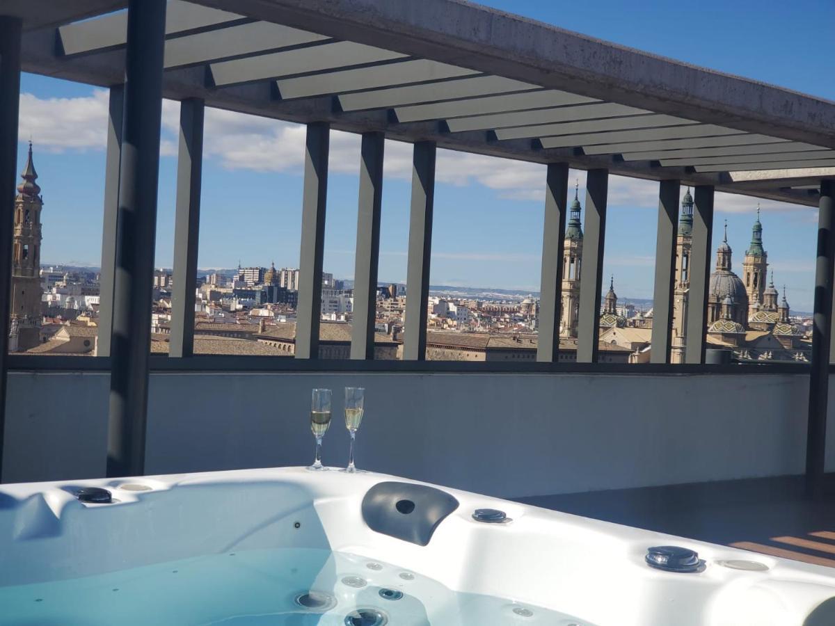 Atico Mejores Vistas Al Pilar Jacuzzi Y Garaje Zaragoza Eksteriør bilde
